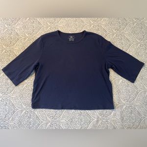 JNY Cropped 1/2 Sleeve Top